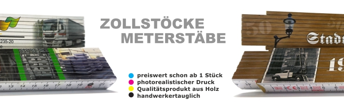 bedruckte Zollstöcke und meterstäbe